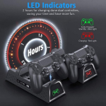 Oivo Ps4 vertikaalne alus jahutusventilaatoriga Playstation 4/ps4 Slim/ps4 Pro jaoks, Ps4 vertikaalne alus kontrolleri laadimisjaama ja 12 m&auml;ngu hoiukohaga