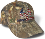 Realtree patriootlik lipuga m&uuml;ts, klassikaline, eelvormitud higipael, snapback, 6 paneeliga tikitud hirve logo ja kaubam&auml;rgi usa lipu embleem, meeste naiste m&uuml;ts, kamuflaaž, sinine, valge, punane