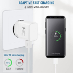 3 Usb laadija komplekt, &uuml;hildub Samsung Galaxy S21 S20 S10 S9 S8 S7 Edge / Plus Active A15 A13 A14 A33 A34 A53 A54 Note 9/8 ja teiste nutitelefonidega, kiirlaadija toiteplokk, kiirlaadija pistik