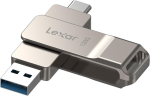USB pulk Lexar D40e 128gb Dual Drive Usb 3.2 Gen 1 Type-c m&auml;lupulk, Usb-c m&auml;lupulk, metallkorpus, p&ouml;&ouml;ratav disain, p&ouml;idlaajam, &uuml;hildub Iphone 16-ga