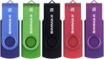 USB pulk Simmax Usb m&auml;lupulk 16 Gb m&auml;lupulk p&ouml;&ouml;rleva disainiga Usb-m&auml;lupulgad Zip-draivid (16 Gb sinine roheline must punane lilla) 5 tk pakis