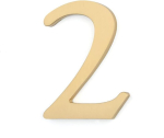 Zayookey messingist metallist majanumber 4,5 cm isekleepuv postkasti number moodsad ukse numbrid tahvel t&auml;nava kodu aadressi numbrid messingist metallist majanumber (1,77 tolline ukse number 2)