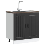 Valamu aluskapp Lucca, must, tehispuit CFE356219