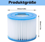 Maxearn 8 tk asendusfiltrite komplekt basseinile, suurus 6-58323, asendusfilter basseini filtrikassetile vi, lay-z-spa basseinile, miami, vegas, monaco, palm springs filtrid