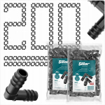 200x Sillar PE k&uuml;&uuml;narnukk 16mm pushon liitmik tilkumisvoolikute &uuml;hendus C5