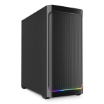 ATX korpus - SHARKOON - AK4 RGB riba - Must - USB Type-C - Kohandatav RGB valgustus