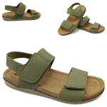 Naiste nahast reguleeritavad velcro kerged trendikad Inblu oliivi sandaalid 36 37 38 38 39 40 41