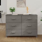 vidaXL puhvetkapp, helehall, 113 x 40 x 80 cm, toekas m&auml;nnipuit