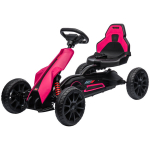 Go-kart, laste s&otilde;iduk reguleeritava istmega, pedaaliga auto k&auml;sipiduriga, 3-8 aastastele, &otilde;ues kasutamiseks, roosa