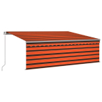 k&auml;sitsi sisset&otilde;mmatav varikatus rulooga, 4x3m, oranž/pruun CFE11972