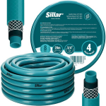 Sillar 4-kihiline tugev UV tugevdatud aiavoolik kastmiseks 1/2" 50m