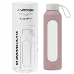 Wessper B1 klaasist veepudel 0.5l astmeline motiveeriv veepudel + &uuml;mbris