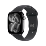 Apple Watch Series 11&nbsp;GPS + Cellular 42mm&nbsp;Jet Black Aluminium Case with Black Sport Band - S/M - MF834ET/A