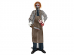 Halloweeni figuur Zombi mootorsaega, animeeritud, 170 cm