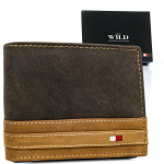 Naturaalsest nahast meeste rahakott Always Wild, pruun