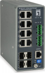 LevelOne IGU-1271 hallatav L3 Gigabit Ethernet l&uuml;liti, 8-porti, 24 Gbit/s, hallatav Gigabit Ethernet (10/100/1000), hallatud v&otilde;rgu&uuml;hendused, hall hallatav l&uuml;liti, ilma PoE-ta.
