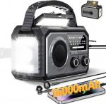 P&auml;ikesepatareiga kaasaskantav h&auml;daabiraadio, AM/FM, 16000mAh/59200mWh, USB, SOS