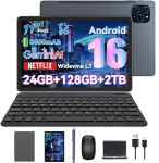 Tahvelarvuti KINGRID T90 11" FHD, Android 16, 24 GB RAM, 128 GB ROM, 2 TB SD, 8000 mAh, Gemini AI, klaviatuuri, &uuml;mbrise, pliiatsi ja hiirega.
