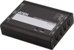 USB 2.0 pikendus - ATEN UCE32100 - 4 ports - 100 m - Cat5 - Must - Metall