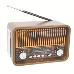 Retro AM/FM-raadio digitaalse kellaga ja Bluetooth