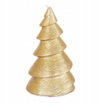 Dekoratiivk&uuml;&uuml;nal "j&otilde;ulupuu" kuldne, 15 cm