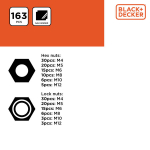 Mutrite komplekt Black+Decker, 326 tk.