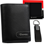 Naturaalnahast kinkekomplekt meestele Rovicky (rahakott, v&otilde;tmehoidja)
