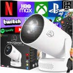 Projektor Mini LED-projektor Heelly Android Obrotowy 4K, 300 ANSI, Full HD, WiFi, Bluetooth, 180&deg; p&ouml;&ouml;ratav