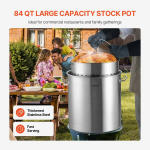 Roostevabast terasest pott, 84 l