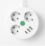 Kolme pesaga pikendusjuhe + USB + C-t&uuml;&uuml;pi, 2m Happy People Andy