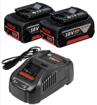 Akud Bosch GBA, 18 V, 5,0 Ah Li-ioon, laadijaga