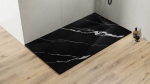 Ristk&uuml;likukujuline Du&scaron;ialus Besco Vexo Marble Black, 140 x 90 cm
