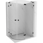 Du&scaron;ikabiin Mexen Lunar L, poolringikujuline, parem, 90 x 70 cm, transparent/black