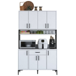 Vabaltseisev k&ouml;&ouml;gikapp Hanah Home JE127 &ndash; valge, modernne, sahtlitega