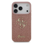 Roosa l&auml;ikiv Guess iPhone 17 Pro telefoni&uuml;mbris