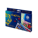 ASTRA ART&HOBBY akvarellv&auml;rvide komplekt 36 v&auml;rvi + veepintsel + palett - ASTRA art-pap