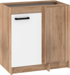 Alumine nurgakapp Meblocross Rodos ROD-09 S80-NP, Sonoma valgus/valge