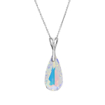 Naiste kaelakee DiamondSky "Rainbow Waterfall (Aurora Borealis)" Swarovski kristallidega