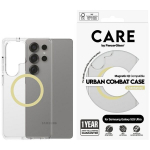 Etui CARE by PanzerGlass Flagship Urban Combat Chardonnay QI do Samsung Galaxy S25 Ultra przezroczysty