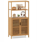 Costway Bambusest ustega raamaturiiul, 60 x 33 x 116 cm