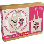 Lillede maalimise kott 38x42cm - Rosa