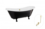 Vann Besco Amelia B&W 190, Black/White+Black, sifooniga &uuml;levooluga Klik-klak Gold