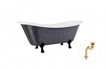 Vann Besco Amelia Glam 190, Graphite+Black, sifooniga Klik-klak Gold