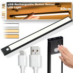 USB-laetav LED-valgusti LIVMAN BH-K32 liikumisanduri ja 3 valgustusv&auml;rvi režiimiga, 40cm