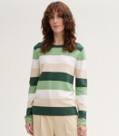 Tom Tailor naiste pullover 1042952*37226, roheline/beež 4068128219809