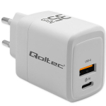 GaN 35 W laadija | 5&ndash;20 V | 1.5&ndash;3 A | 1&times; USB-C PD | 1&times; USB QC 3.0 | Qoltec