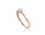 Punasest kullast s&otilde;rmus briljandiga Diamond Sky "Solitaire", proov 585, 17.5