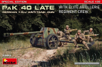 Liimitav mudel MiniArt 53013 German 7.5cm PaK 40 Late w/Elite Artillerie Regiment Crew 1/35