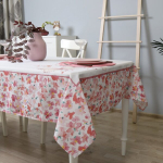 Puuvillane laudlina Roosad lilled, 130x130 cm, 1 tk.