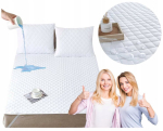 Madratsikaitse kummiga 200x220, veekindel, valge, Čiužinio apsauga su guma 200x220, neper&scaron;lampama, balta